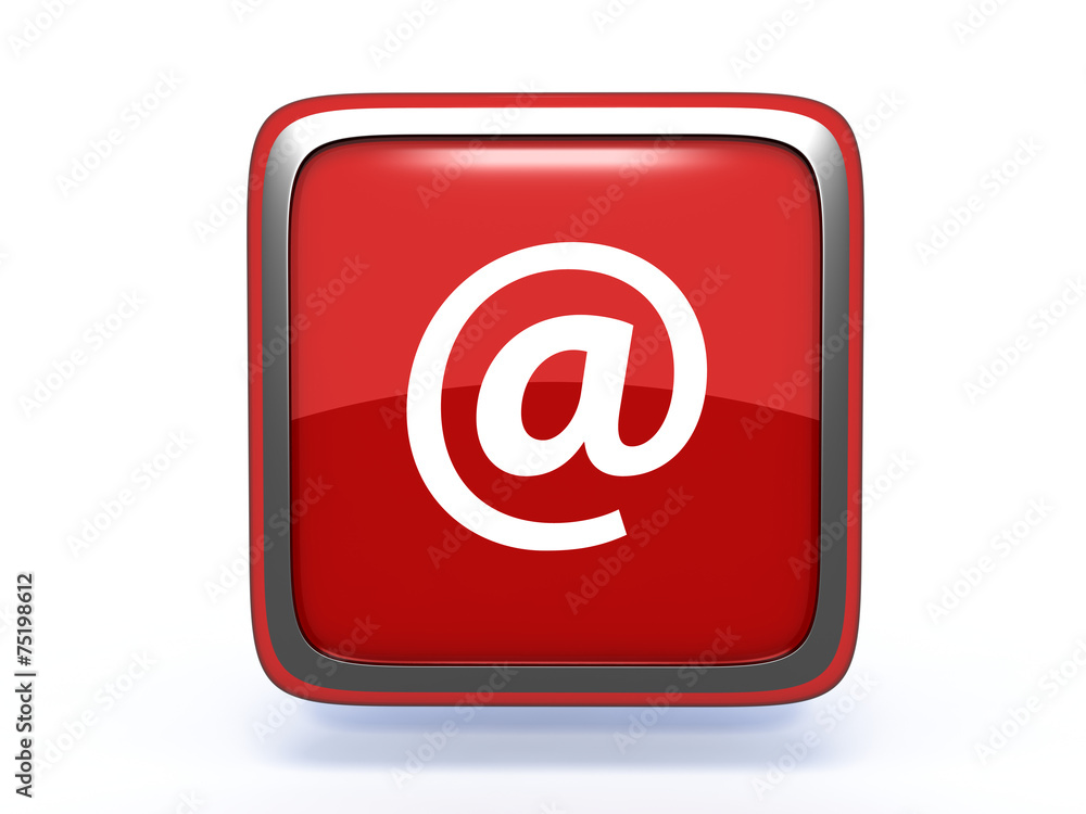 Email square icon on white background Email square icon on white background