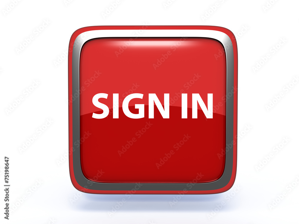 sign in square icon on white background sign in square icon on white background