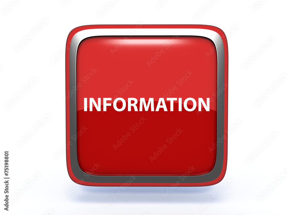 information square icon on white background information square icon on white background