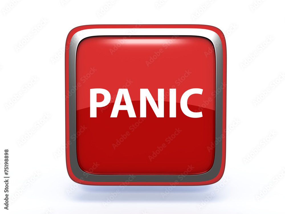 panic square icon on white background panic square icon on white background