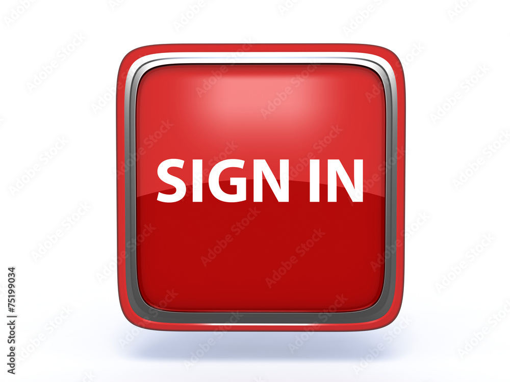 sign in square icon on white background sign in square icon on white background