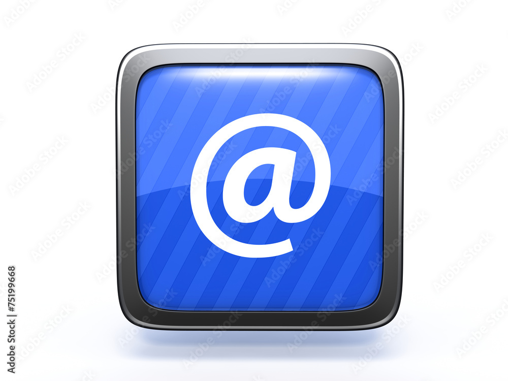 Email square icon on white background Email square icon on white background