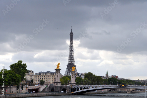 Eiffel Tower and Pont Alexandre III - Stock Image © syhin_stas