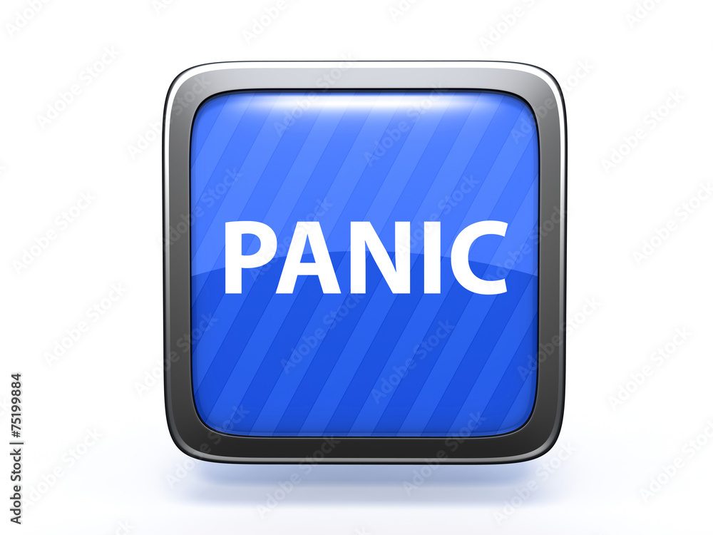 panic square icon on white background panic square icon on white background