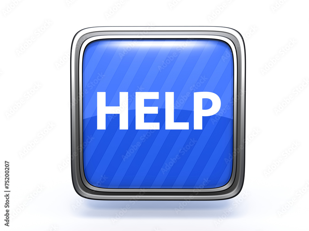 help square icon on white background help square icon on white background