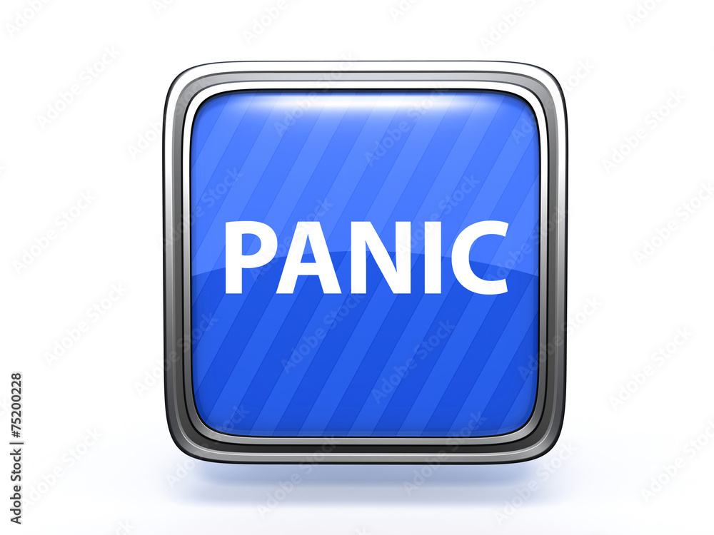 panic square icon on white background panic square icon on white background