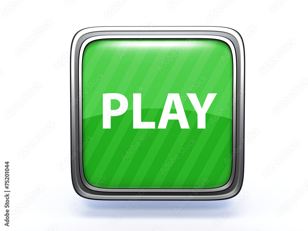play square icon on white background play square icon on white background