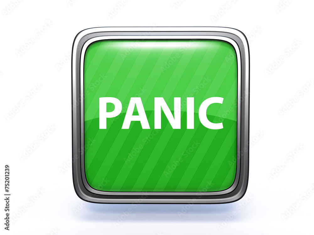 panic square icon on white background panic square icon on white background
