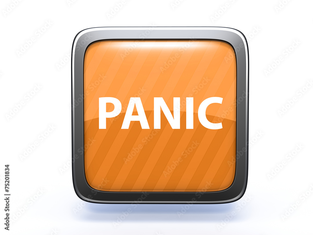 panic square icon on white background panic square icon on white background