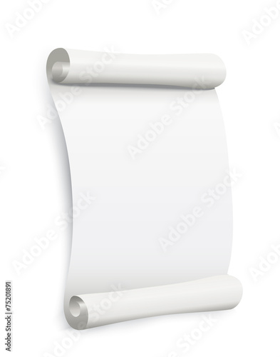 Paper scroll on white