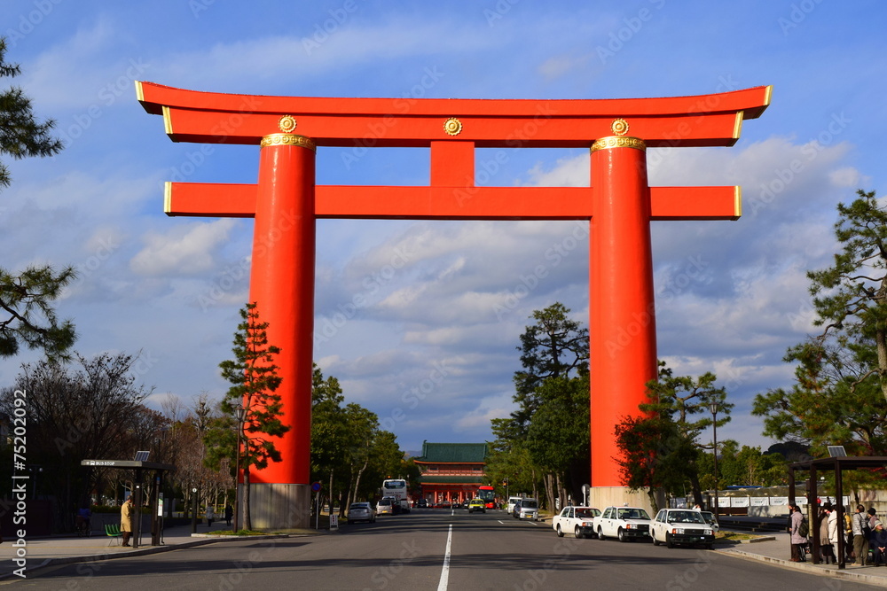 Naklejka premium 平安神宮 大鳥居