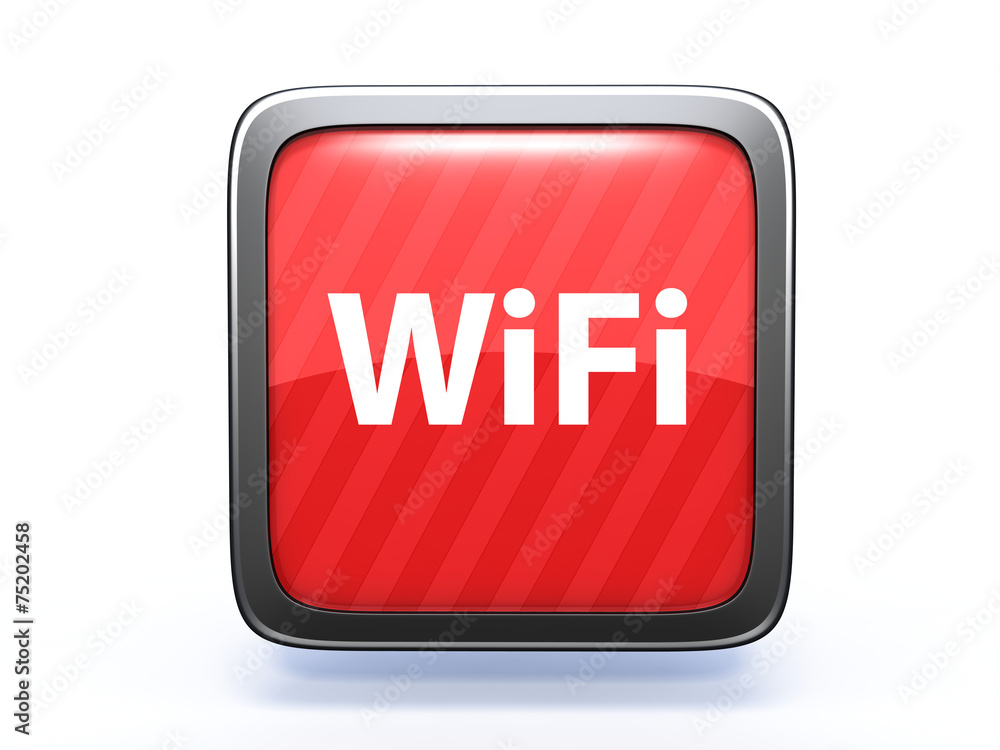 wifi square icon on white background wifi square icon on white background