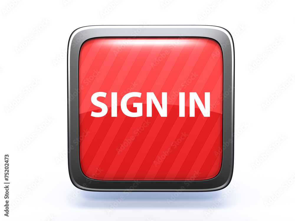 sign in square icon on white background sign in square icon on white background