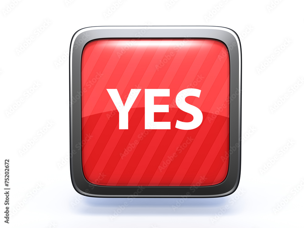 yes square icon on white background yes square icon on white background