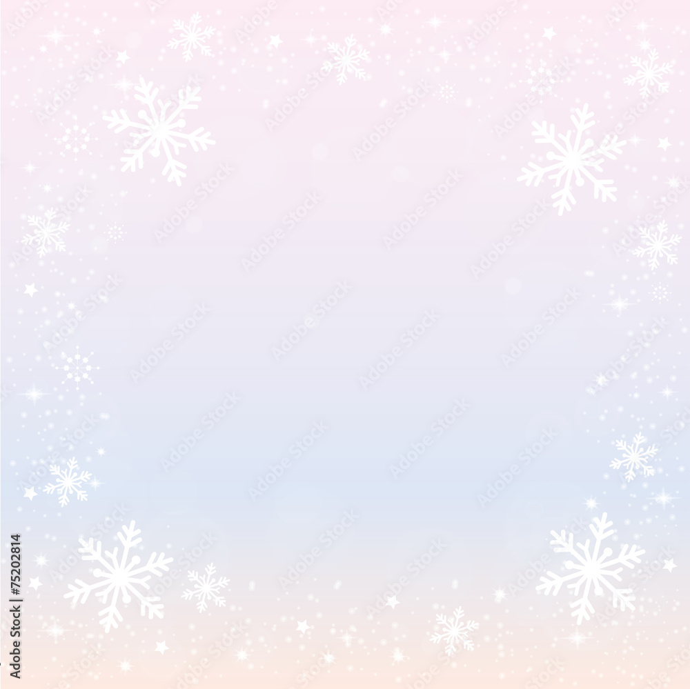 winter, snow, flake, background, vector