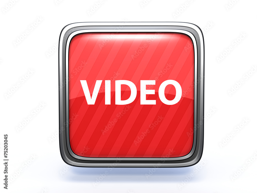 video square icon on white background video square icon on white background
