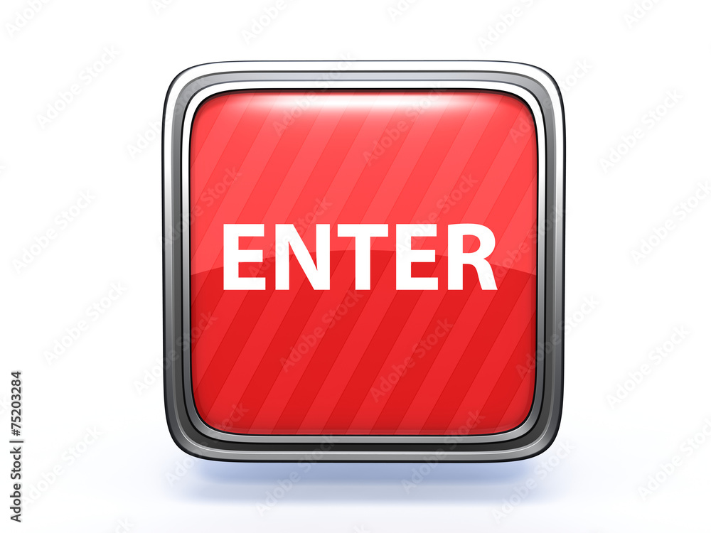 enter square icon on white background