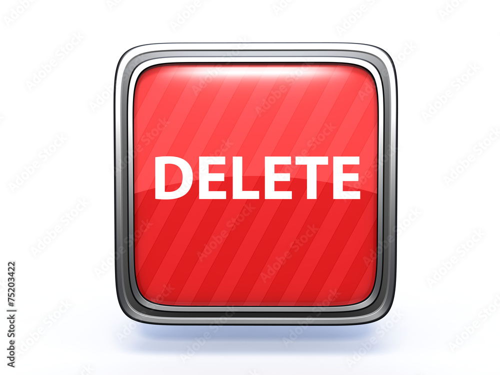 delete square icon on white background delete square icon on white background