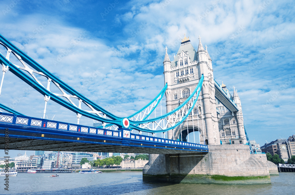 Fototapeta premium London. The Tower Bridge under a blue sky