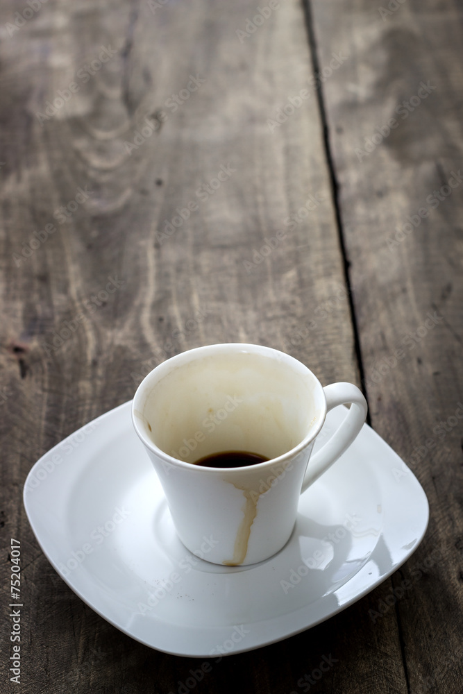 empty cup of espresso