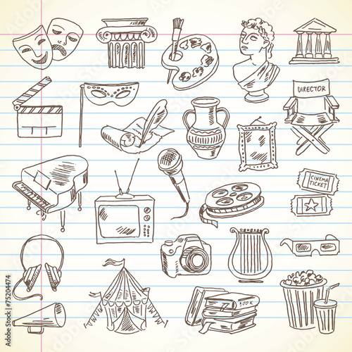 Literature, Movie, Architecture, Sculpture, Music, Theater