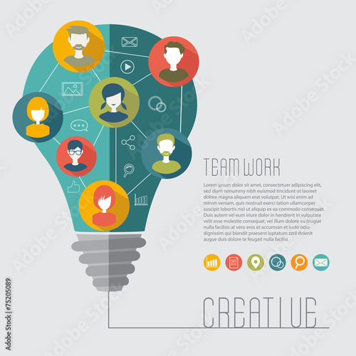team working creative concept
