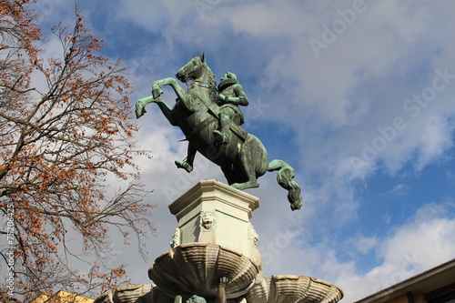 Statue of Leopold V on a horse in Innsbruck, Austria photo