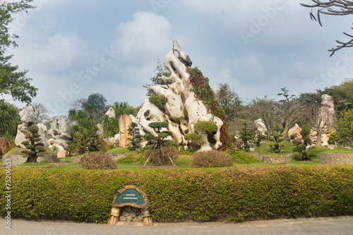 Landscape design in Million Years Stone Park in Pattaya, Thailan photo