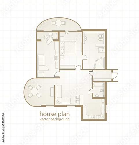 House Plan. Vector illustration