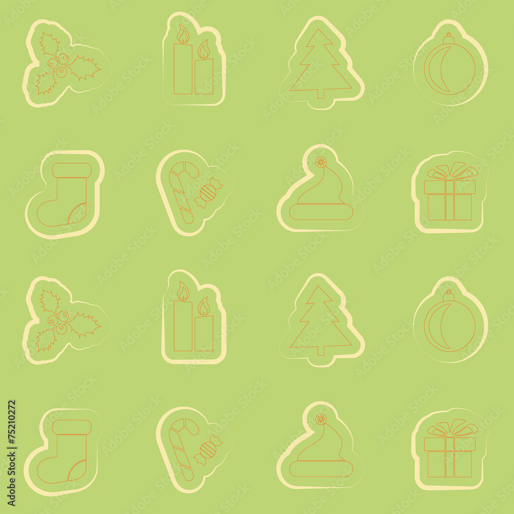 seamless background with Christmas symbols seamless background with Christmas symbols