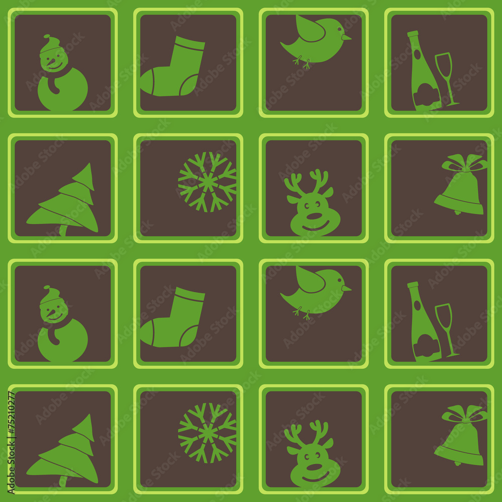 seamless background with Christmas symbols seamless background with Christmas symbols