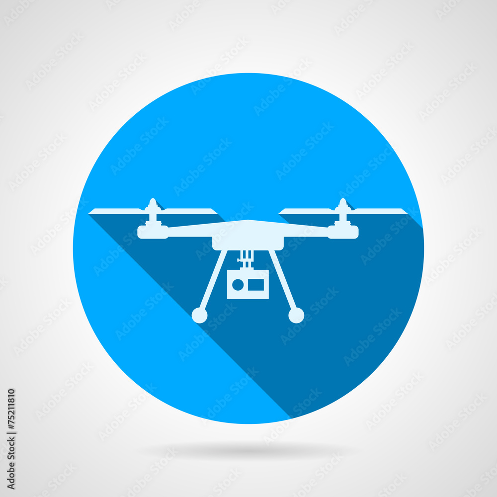 Quadrocopter sign flat vector icon Quadrocopter sign flat vector icon