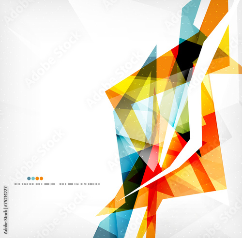 Angular geometric color shapes