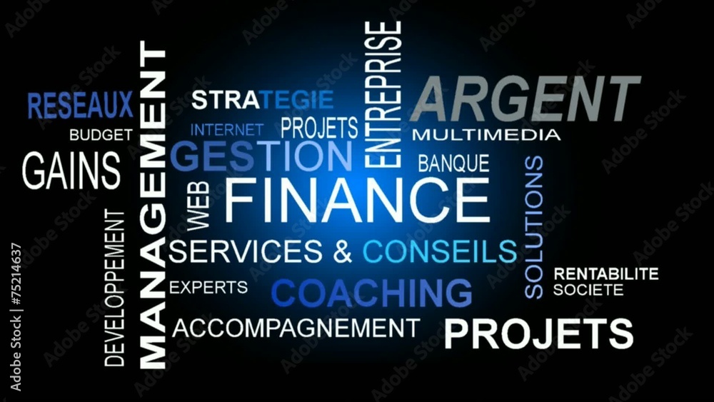 Nuage de mots sur la finance