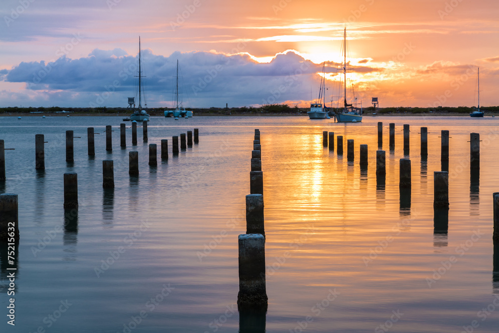 Obraz premium Keehi Harbor Sunset