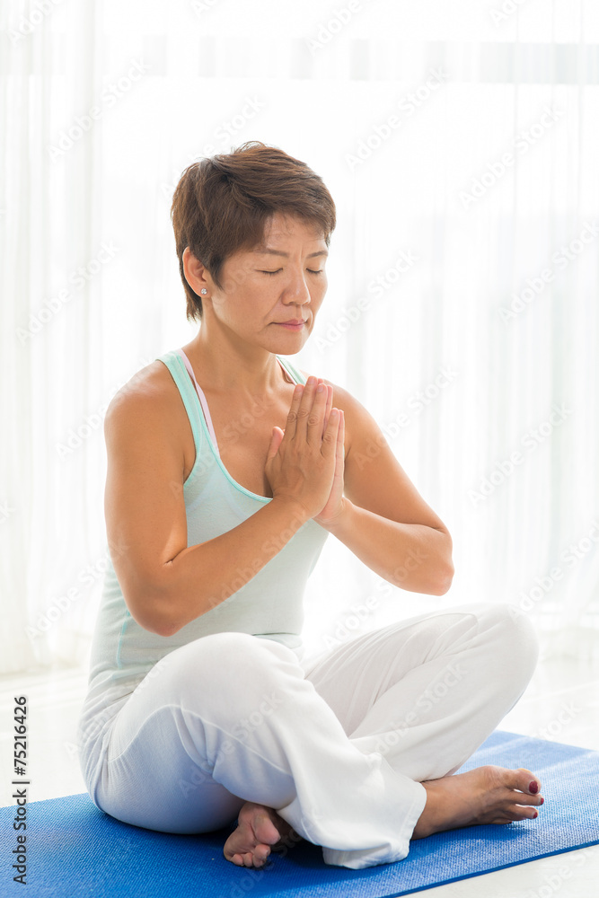 Performing lotus position
