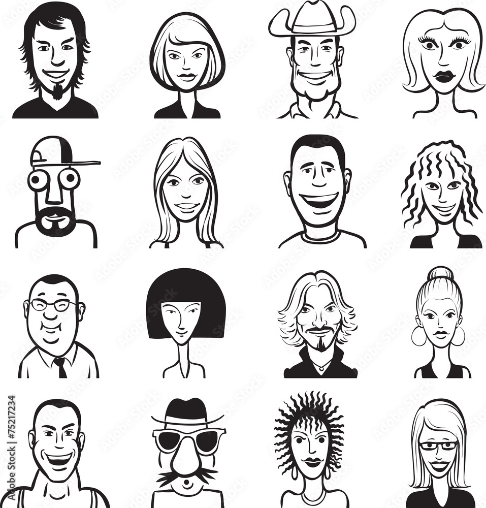 Meme Doodled Faces 14022427 Vector Art at Vecteezy