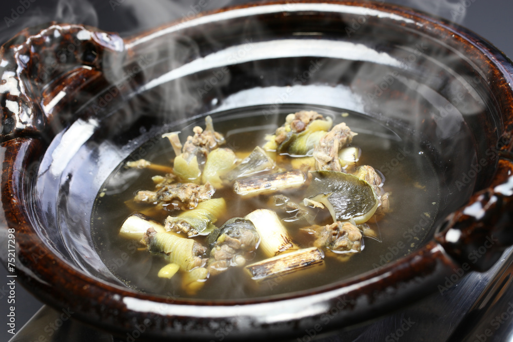 suppon nabe, japanese softshell turtle hot pot stew suppon nabe, japanese softshell turtle hot pot stew