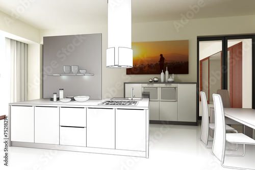 Loft-Kitchen  drawing 