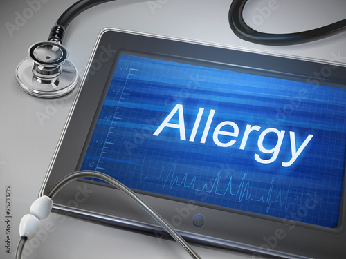 allergy word display on tablet
