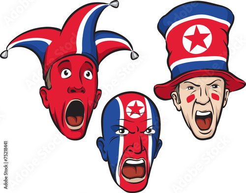football fans from North Korea