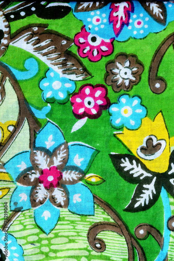 Fototapeta premium Colorful batik cloth fabric background