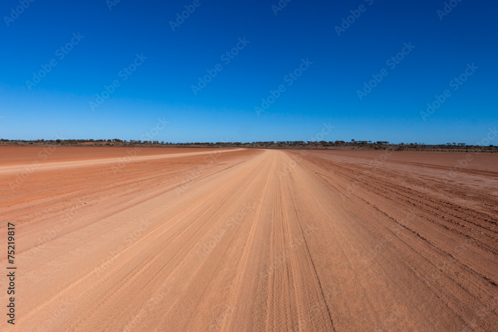 Road through the desert in outback Australia.