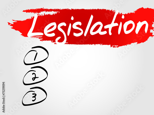 Legislation Blank List, vector concept background