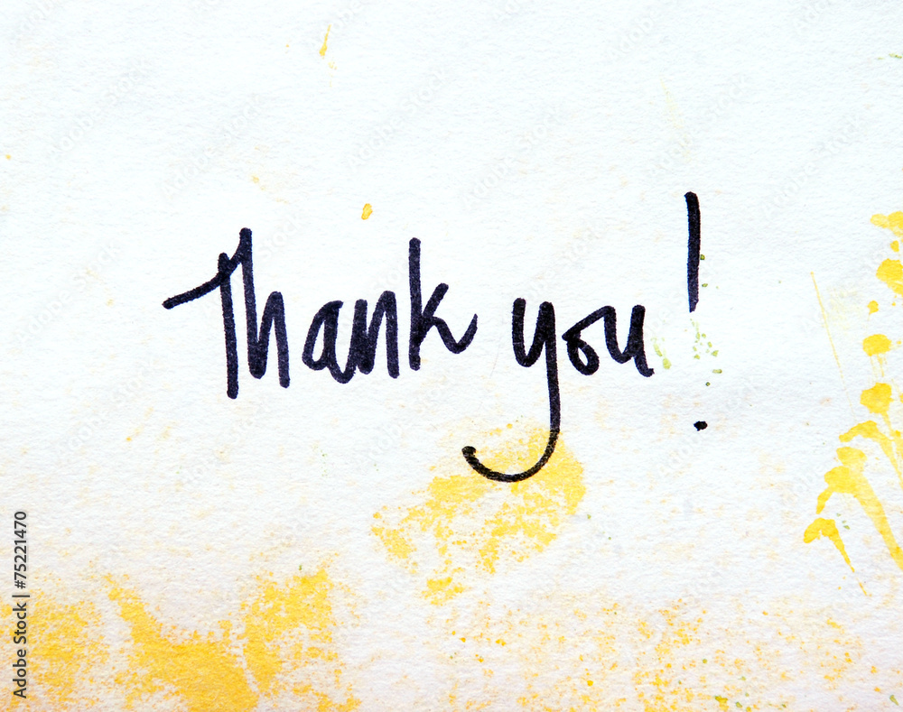 thank you message Stock Photo Adobe Stock
