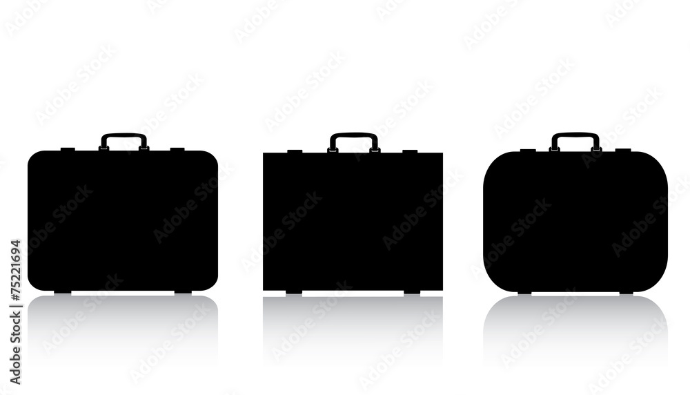 Suitcases isolated on white background Suitcases isolated on white background