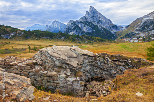 Mount Sass de Stria, Falyarego path, Dolomites photo