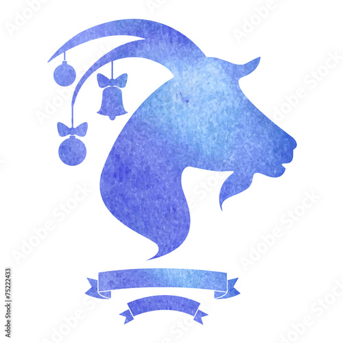 New Year of the goat 2015 poster or card vector design with the