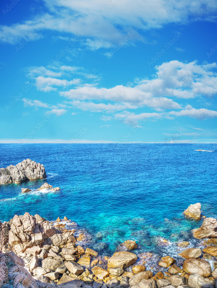 rocky shore in Costa Paradiso