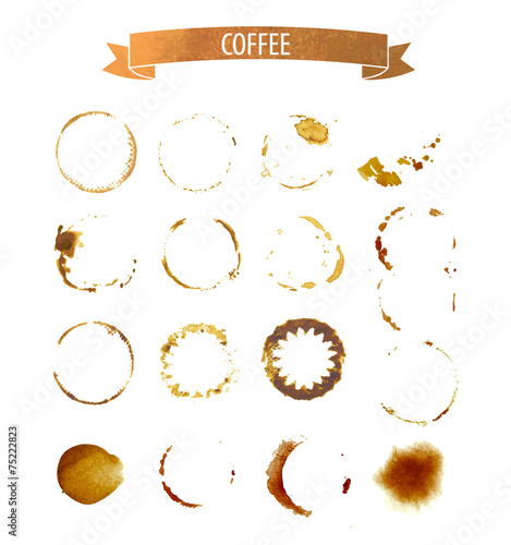 coffee stain circles in brown tones